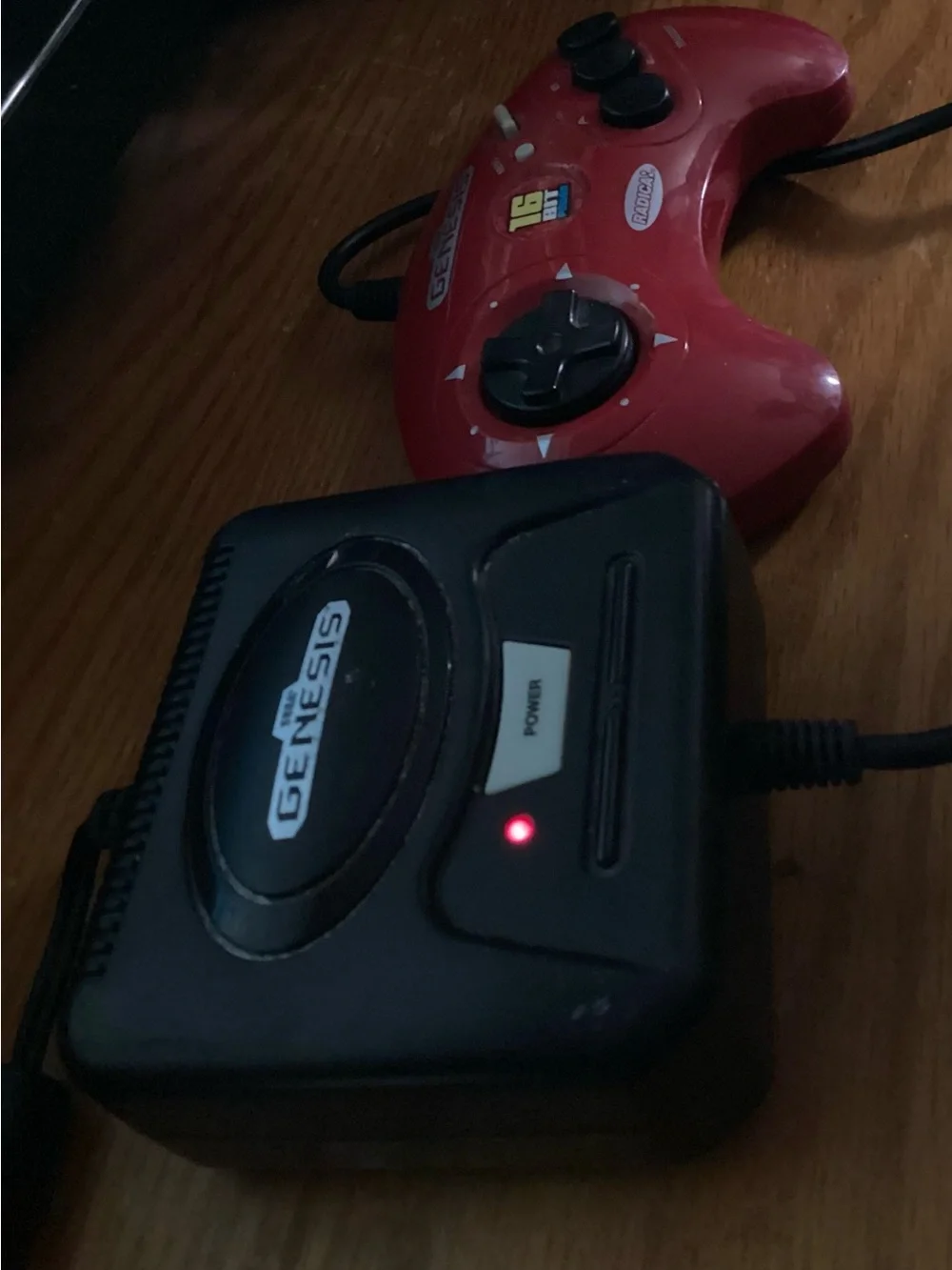 Genesis Mini Console Adapter with Red Controller